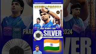 Neeraj Chopra won Silver Medal 🇮🇳🥈❤ #neerajchopra #parisolympics2024 #shorts #india #paris2024 #yt