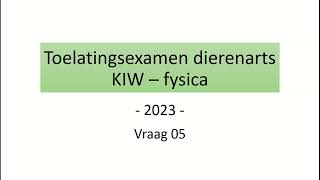 Toelatingsexamen dierenarts 2023 - Fysica vraag 05 (elektromagnetische inductie - wet van Lenz)