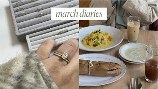 march diaries | wedding band shopping, birthday celebrations, and qt with friends ♡