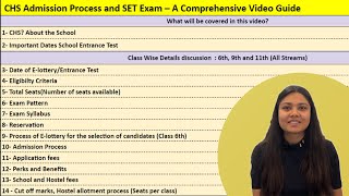 BHU CHS Class - 6, 9, 11 Complete Information : SET Exam, Fees, Cutoff , Lottery | DETAILED VIDEO