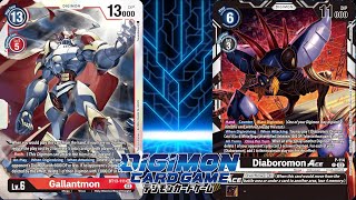 Digimon Card Game Gameplay - Gallantmon vs Diaboromon - BT14