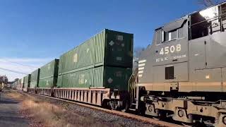 3 trains at South Plainfield, NJ with NS 1065! 10/25/24