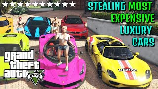 GTA 5 Online - STEALING THE MOST EXPENSIVE LUXURY CARS From Police Station