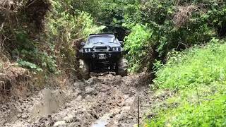 Mudddy uphill Toyota Hilux Trinidad 🇹🇹