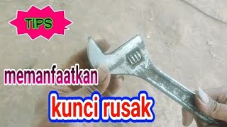 How to use broken wrench.| memanfaatkan kunci rusak | metal welding diy welding |welding experiment