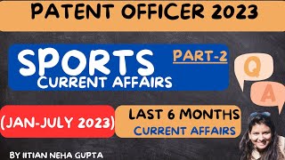 CGPDTM part2 important*Sports* current affairs2023|6months current affairs MCQ|CGPDTM preparation