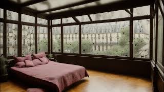 Sweet Dreams in Paris: Cozy Bedroom with Soothing Rain Sounds 🌧️