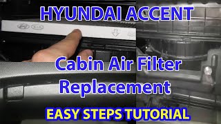 How to replace Hyundai Accent  2013-2021 Cabin air filter | East steps