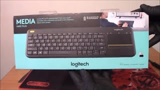 Logitech K400 Plus HTPC Keyboard For Media PC And Desktop Usage Unboxing And Demo