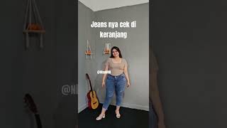 Outfit cewek big size celana jeans