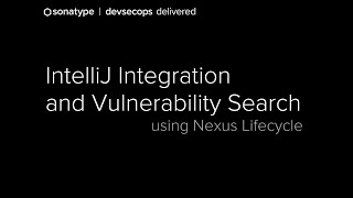 IntelliJ and Vulnerability Search with Nexus IQ Server and Nexus Lifecycle