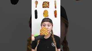 검정 음식 랜덤 먹방ㅋㅋ Random Black Food  MUKBANG #tiktok #Shorts |  HIU 하이유