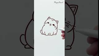 Draw  Fat Kitty Cat #short