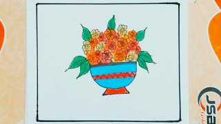 how to draw flowers with pencil (for beginners) || muskan drawing & art ||