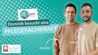 Jobhopper 2023: Dominik besucht eine Pflegekraft bei der Caritas