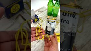 How to Cut Glass Bottle With a Rubber Band #shorts