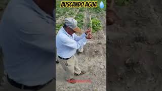 mi viejo buscando agua para realizar un pozo artesanal #short