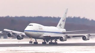 MUST SEE! NASA B747-SP  SOFIA 🚨 Touch & Go @HamburgAirport