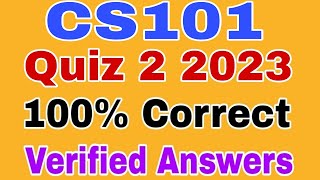 CS101 Quiz 2 2023 || Cs101 Quiz no 2 2023 || Cs101 Quiz 2 Fall 2023