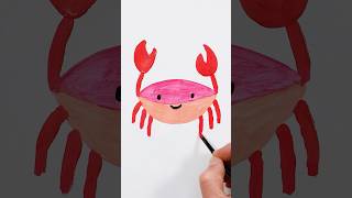 Cute Crab Acrylic Painting for Kids #shorts #painting #art #cute