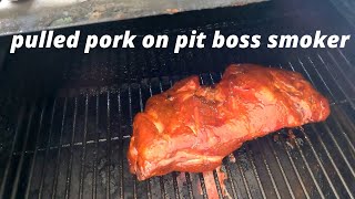 pulled pork on the pit boss pellet smoker