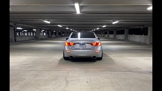 Q50 3.7 Muffler Delete + Berk Resonated Test pipes! (Insane Sound!)