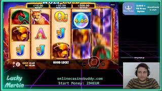 Mega Moolah Wolf Gold Real Money Slots | Bonus Hunt | 290EUR Start | Live Online Slots Stream