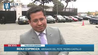 Benji Espinoza desde Palacio de Gobierno: "La primera dama es absolutamente inocente".