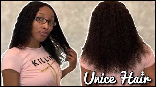 16” MUST HAVE CURLY WIG | Brazilian Jerry Curly Lace Closure Wig ft. Amazon UNICE HAIR