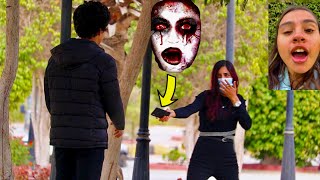 مقلب تخويف البنات بصورة رعب على الموبيل | picture scare prank