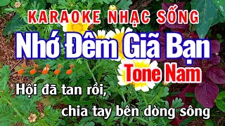 Karaoke Nhớ Đêm Giã Bạn Tone Nam Karaoke Nhạc Sống | Năm Organ