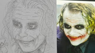 Joker portrait , drawing journey 68