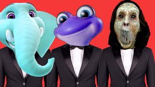 Scary Monkey & Trunk & Frog - jungle beat coffin dance song meme