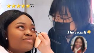 BLACK GIRL gets makeup done by CHINESE Makeup Artist| The result is🤯