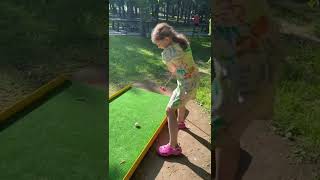 Margot Plays Mini Golf At Bauman Park Moscow