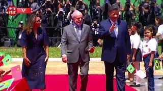 Brazil's Lula arranges Chinese most popular folk song 我的祖国 to welcome visiting President Xi