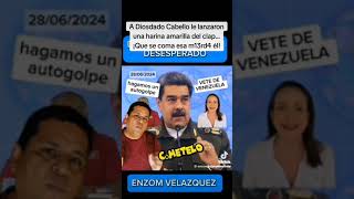 A Diosdado Cabello le lanzaron una harina amarilla del clap... ¡Que se coma esa m13rd4 él!