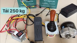 Test bộ 24V350W giảm tốc trải 250kg trước khi gửi đi cho khách.