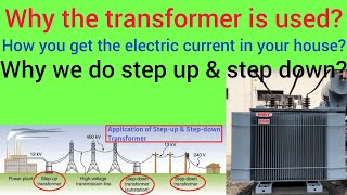 How we get the  electric current in our house ? why we use transformer? #om modern academy.