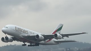 300 subscriber special! Emirates A380 full take-off at Zürich. Emirates Collector #planespotting