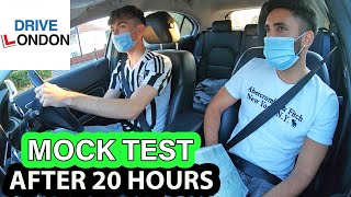 UK Driving test - Learner Driver Mock Test After 20 Hours - Does He Pass? - London 2020