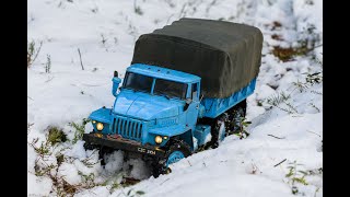 Ural 4320 (Урал 4320) winter driving - RC scale truck [Cross RC UC6] part 4