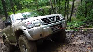 Опасная езда по бездорожью. Нереально повезло..Nissan Patrol & Toyota Surf