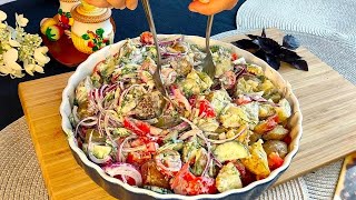 ТАК ВКУСНО! Салат с запеченой картошкой. Очень просто и очень быстро!