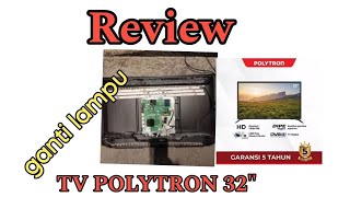 MODIF-REVIEW-BONGKAR | TV LED POLYTRON ANALOG | MODIFIKASI LAMPU | #bosenOrian