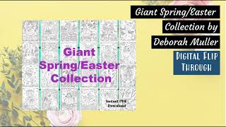 EASTER/SPRING Giant coloring collection by Deborah Muller | Flip through