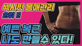 뱃살빼기 꿀팁 다이어트 운동법 (홈트가능) 섹시핏몸매관리 2위