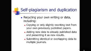 4.4 Ethics of scientific publication - Plagiarism