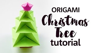 Origami Christmas Tree Tutorial - DIY - Paper Kawaii