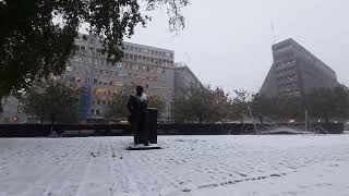 First Snow in Oslo //A Walking Tour Around National Theatre// 27.10.2023. Norway 🇳🇴